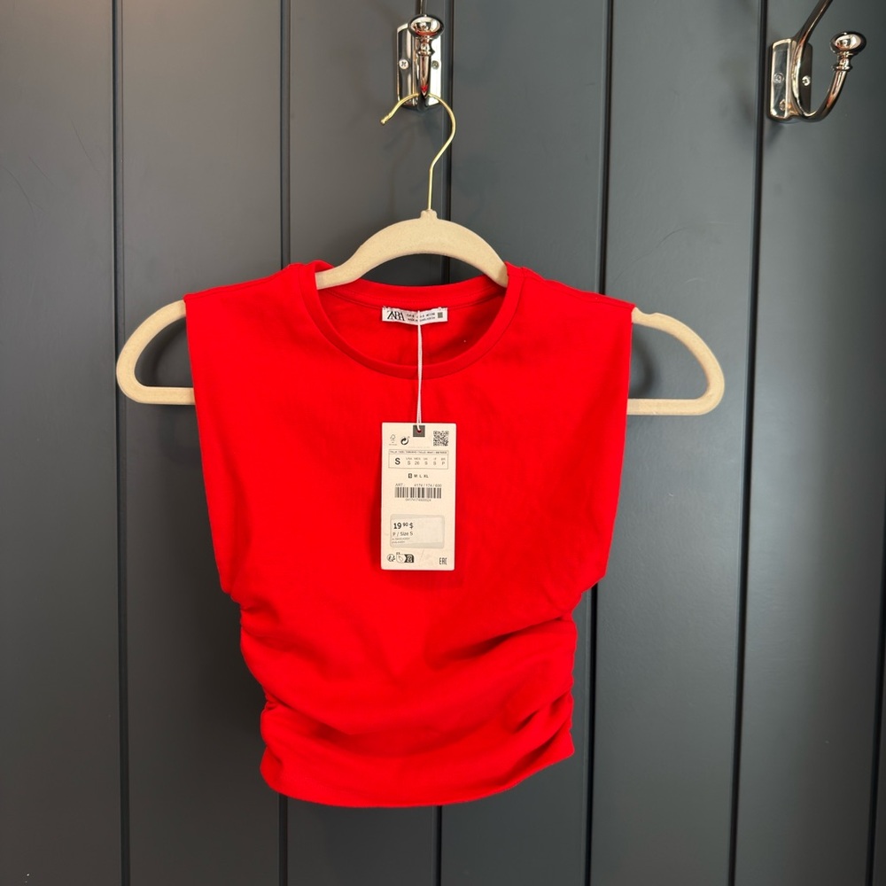 Zara Bold Red Muscle Tee